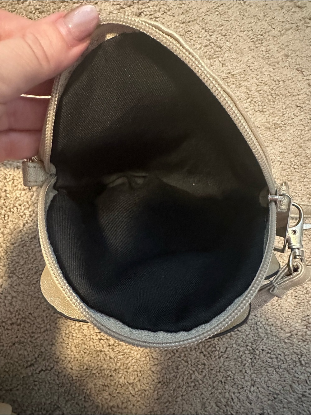Metallic Silver Flower Crossbody Bag - Picture 5 of 5